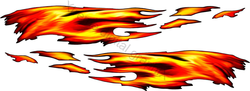 fire flames vinyl decal kit for automotive racing